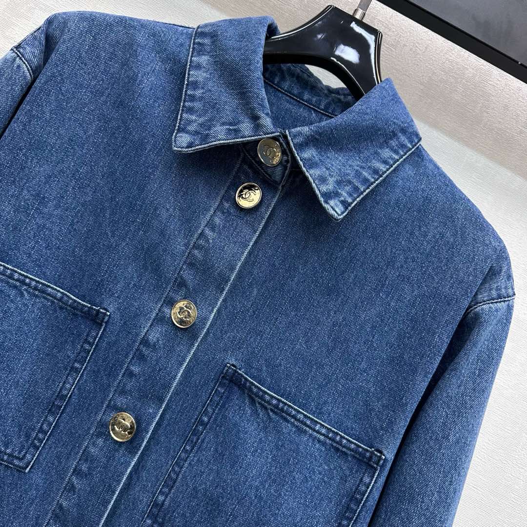 CC 26S Loose-fit Denim Jacket Indigo Blue Cotton Denim 350421