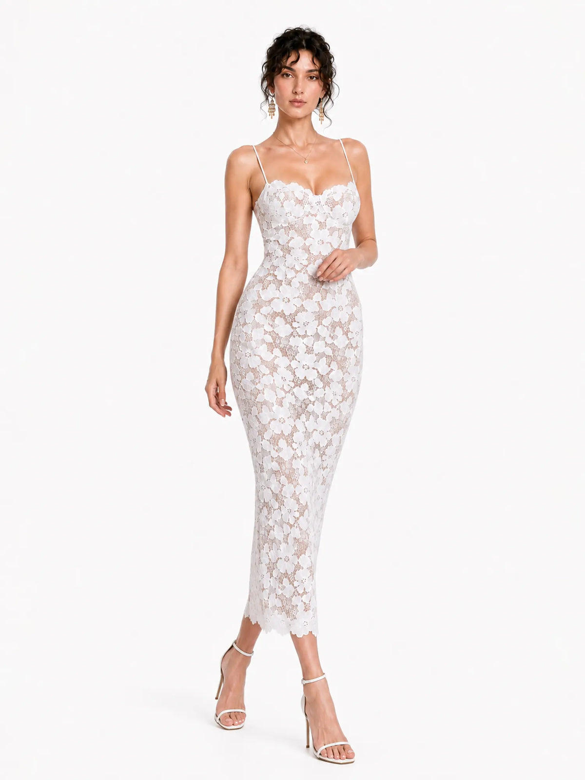 Yara Sexy Lace Bodycon Maxi Dress