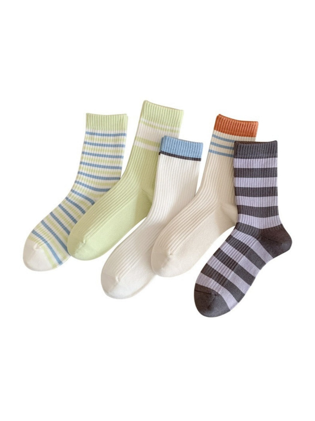 Rufia - Minimalist Fresh Stripe Mid-Calf Capsule Socks