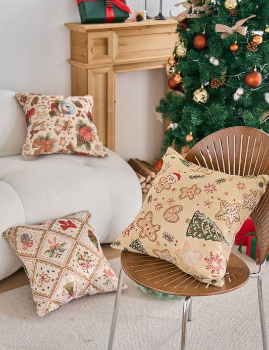 Elegant Christmas Jacquard Home Decor Pillow Case