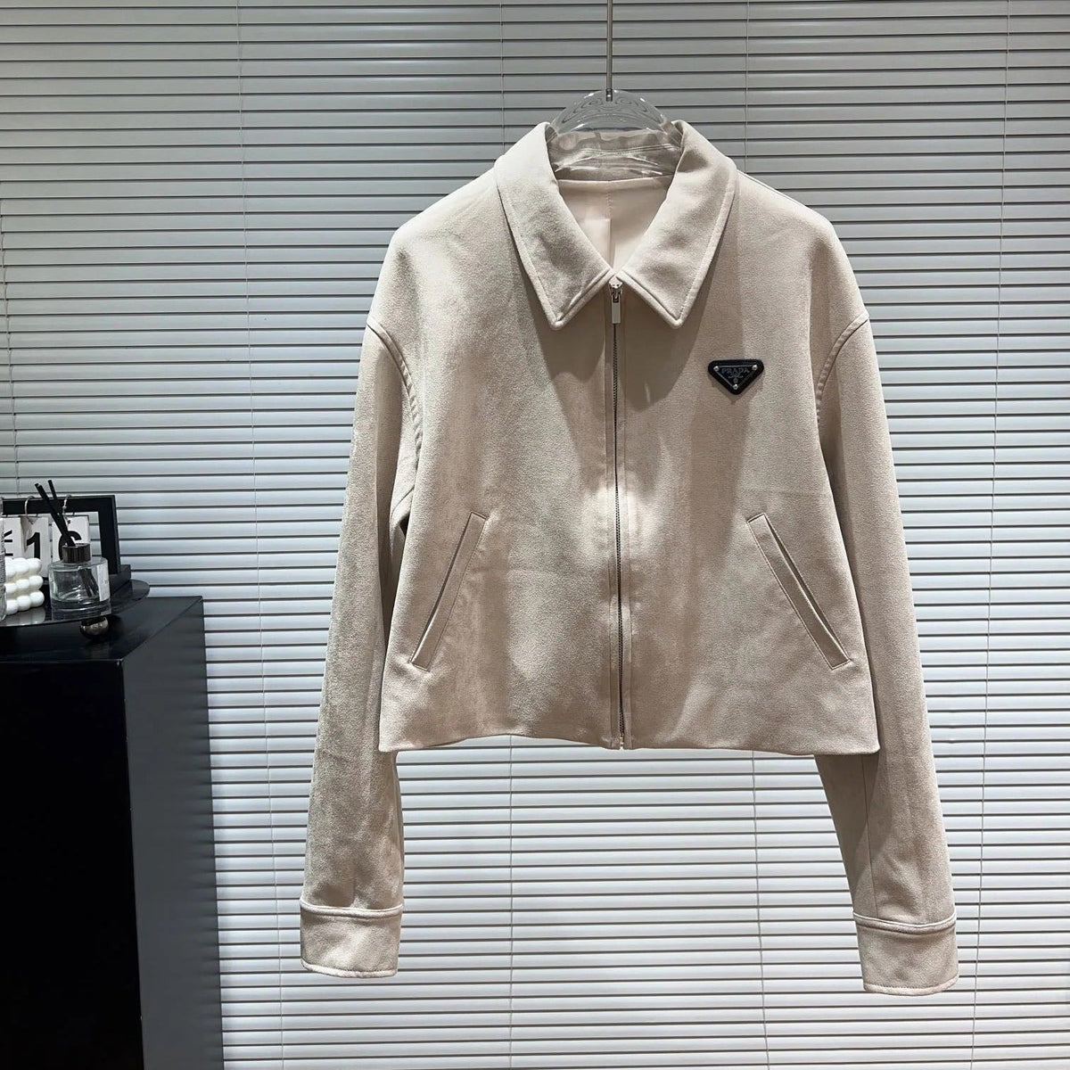 PRADA 25S SUEDE LAPEL JACKET 553