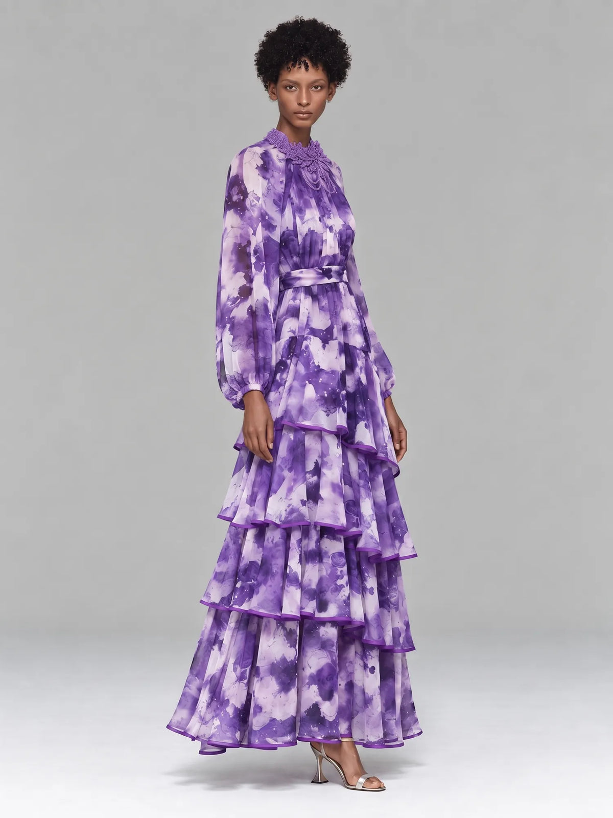 Luna Bohemian Tie-Dye Print Maxi Dress