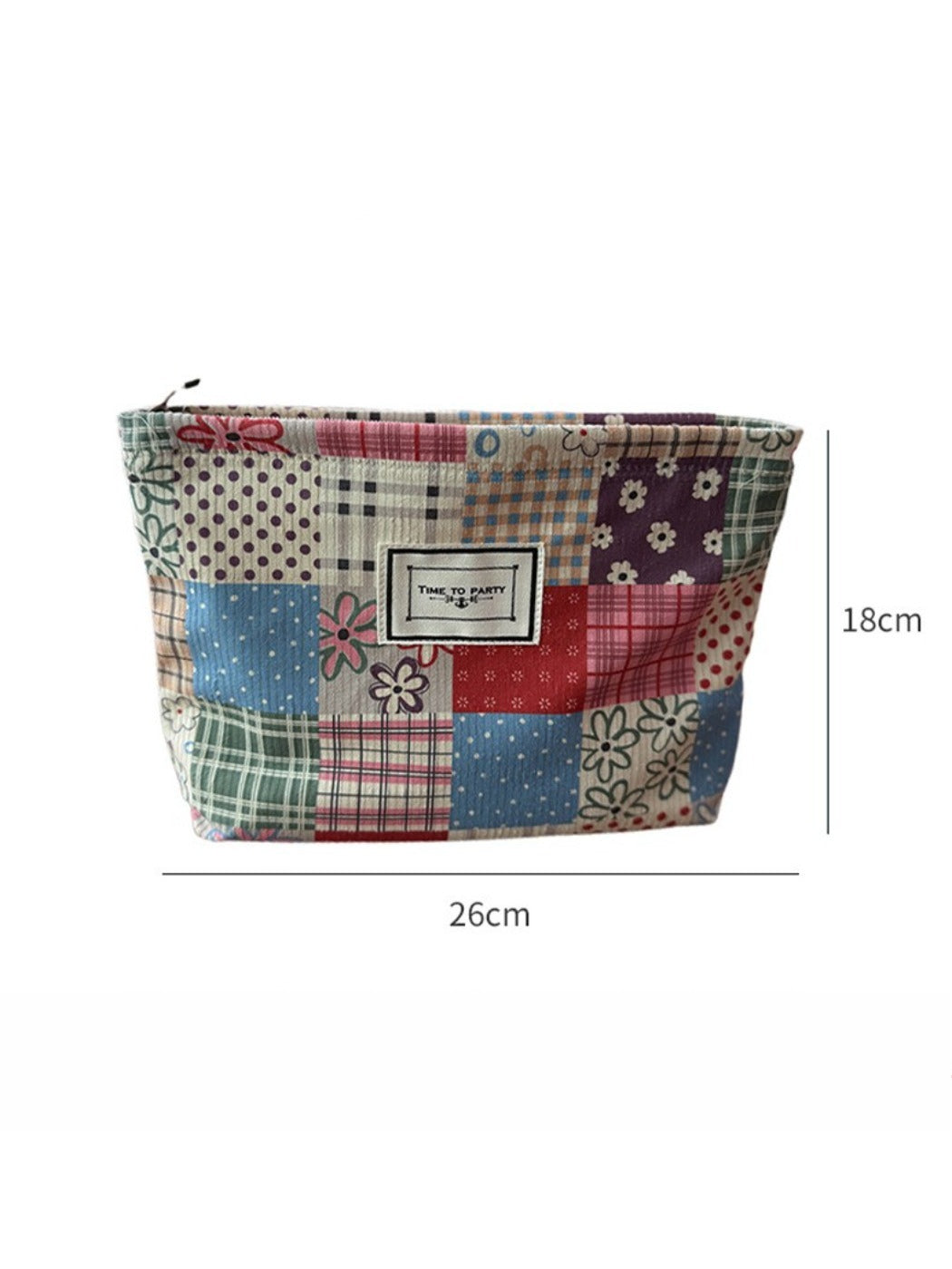 Cosbai - Portable Patchwork Travel Makeup Bag