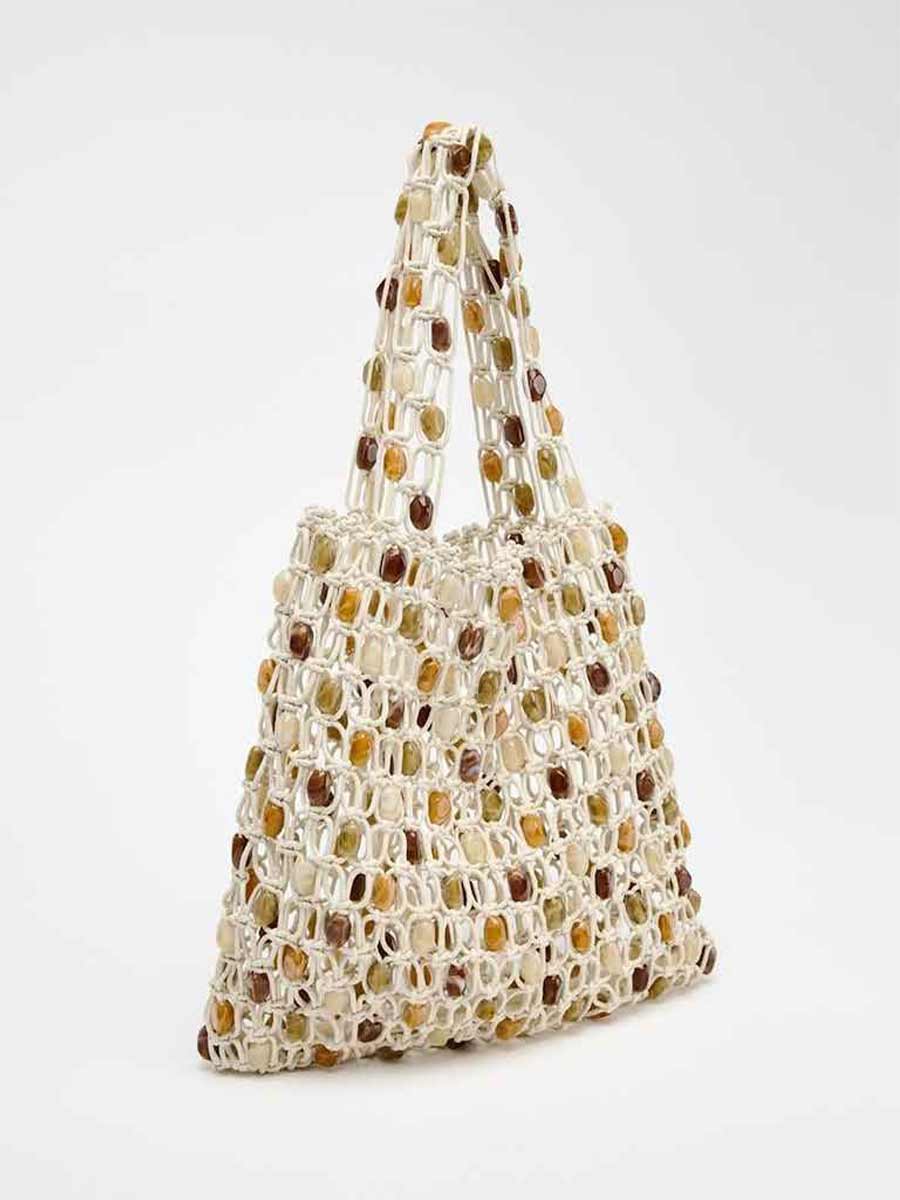 Coralie Multicolor Beaded Tote Bag