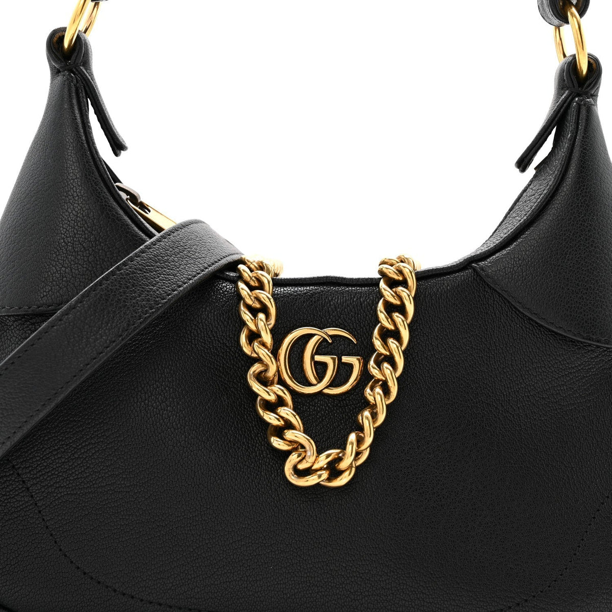 Goatskin Small Aphrodite Shoulder Bag Black