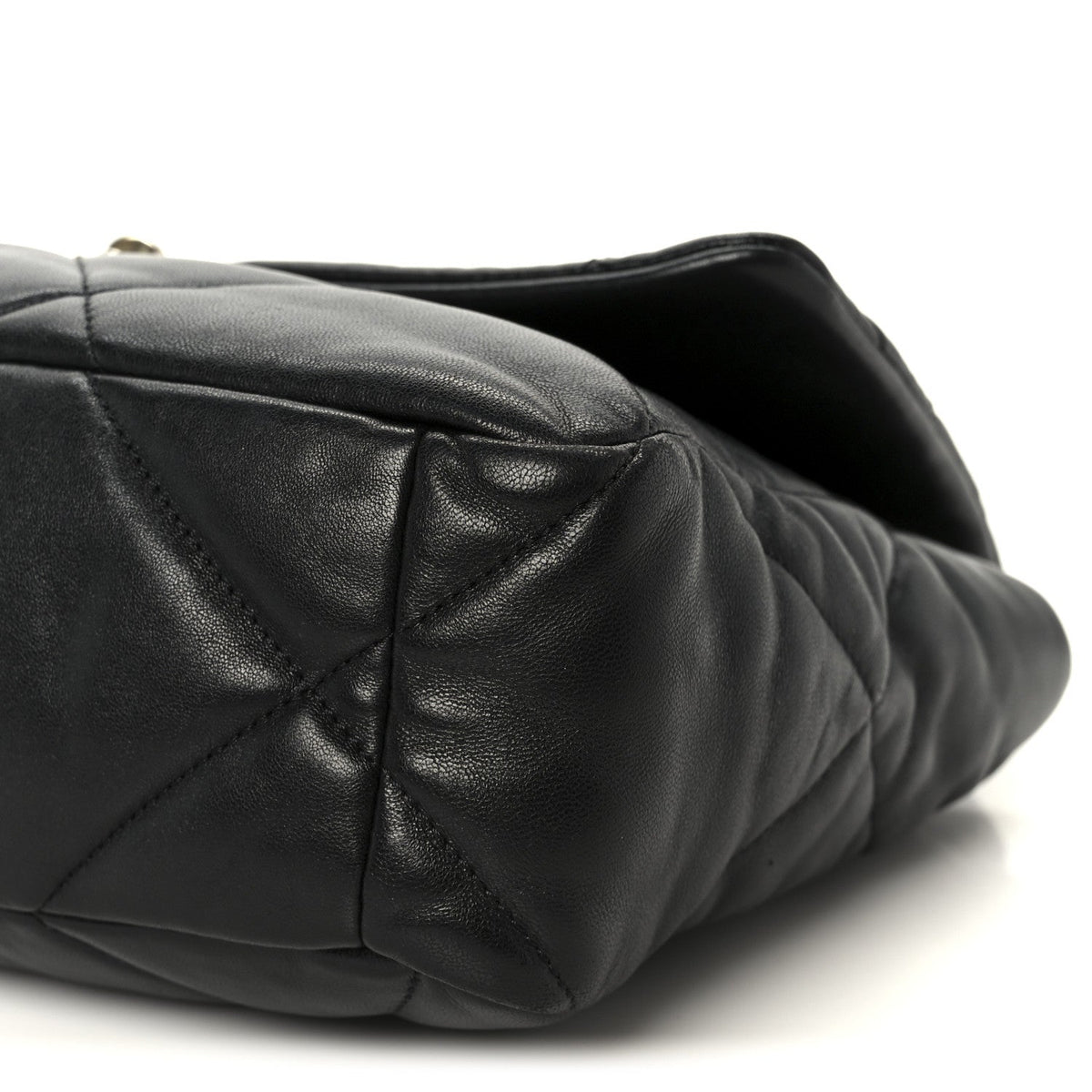 Lambskin Quilted Large Chanel 19 Flap Black