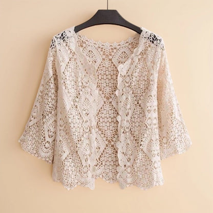 Crosa - Sheer Crochet Cardigan – Ethereal Summer Cover-Up