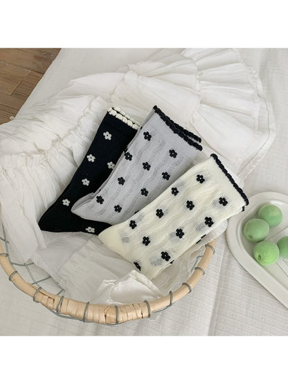 Rufia - Floral Lace Summer Socks - Sweet &amp; Breathable