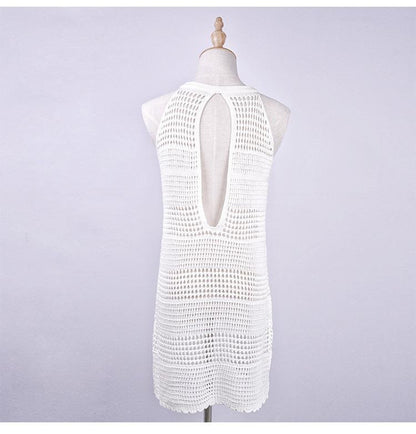 Backless Knitwear Beach Hollow Cover-Up