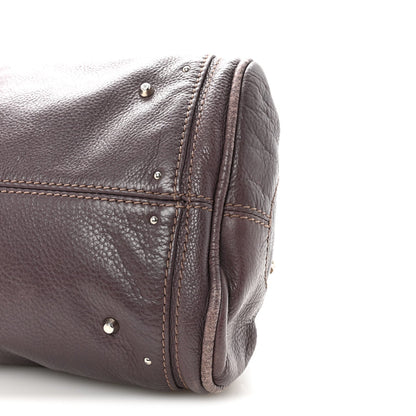 Calfskin Medium Paddington Satchel Purple
