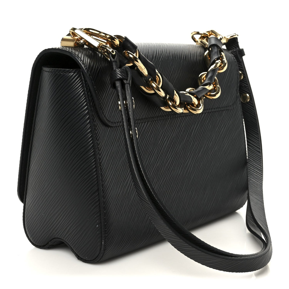 Epi Twist Braided Strap Shoulder Bag MM Black