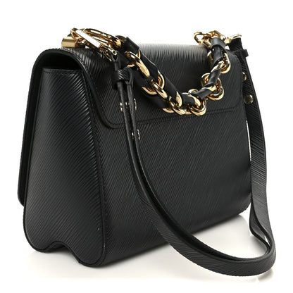 Epi Twist Braided Strap Shoulder Bag MM Black