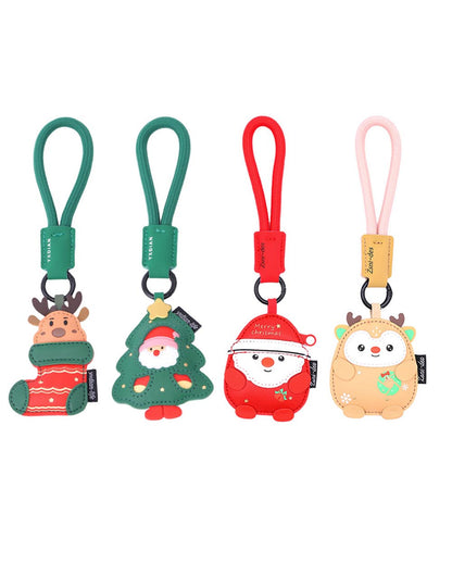 Leather Santa Claus Christmas Bag Charm