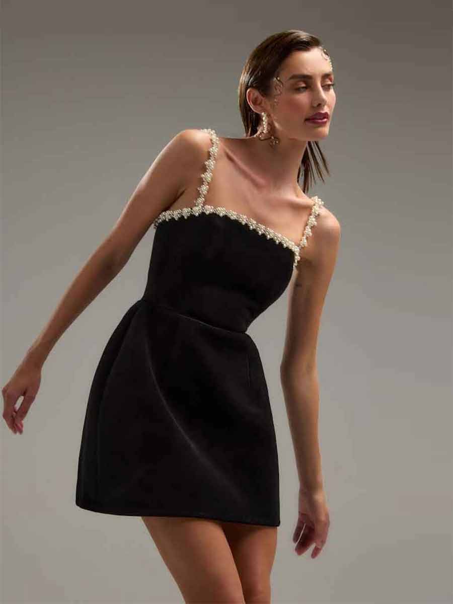 Calliope Mini Dress In Black