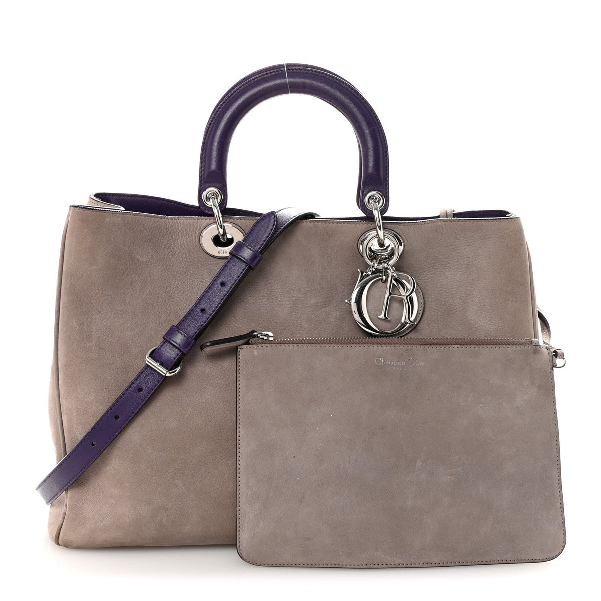 Suede Large Diorissimo Tote Purple