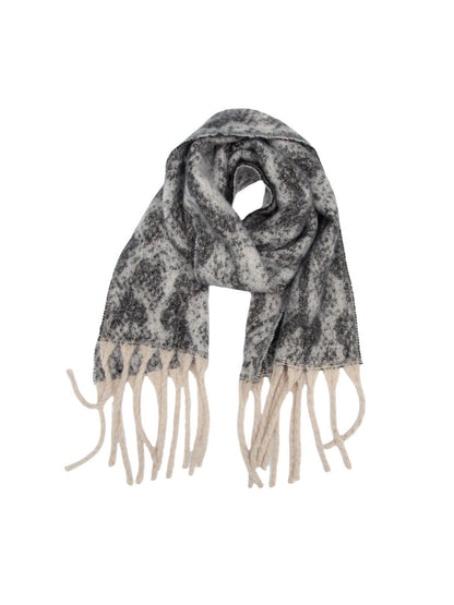 Scarvii - Winter Snake Printed Tassel Scarf
