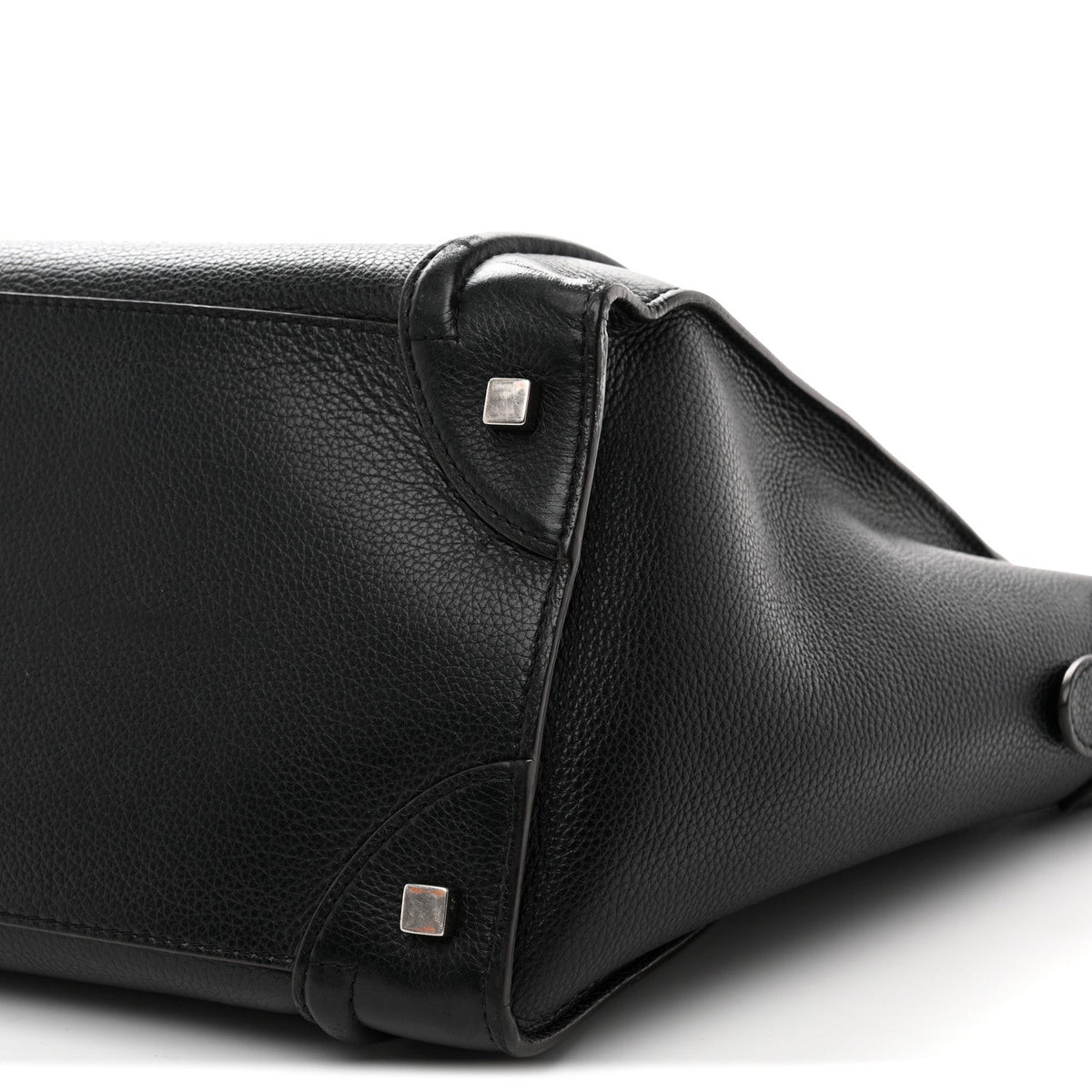 Drummed Calfskin Mini Luggage Black