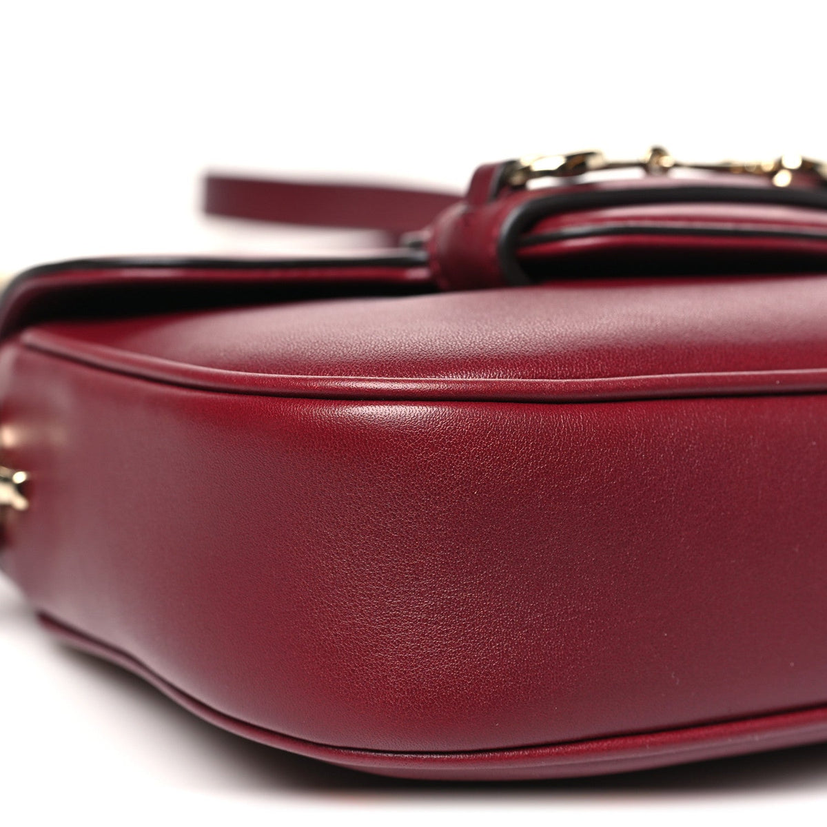 Soft Calfskin Horsebit 1955 Small Shoulder Bag Rosso Ancora