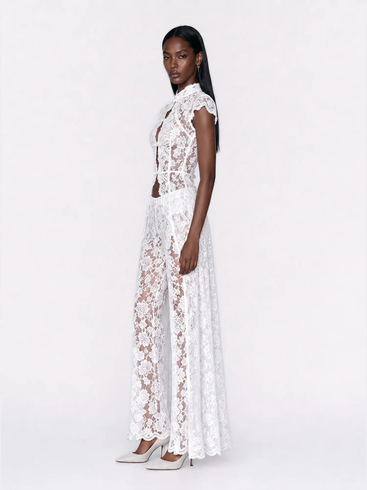 Riley Floral Lace Sheer Set