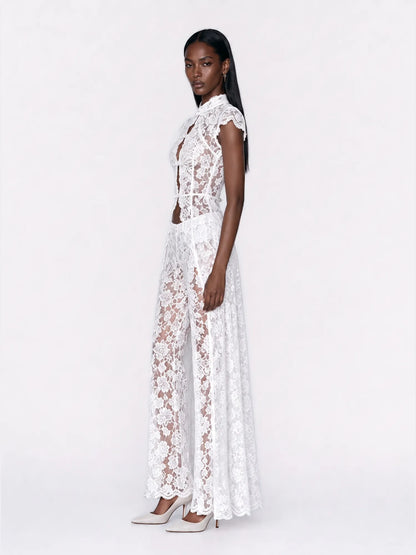 Riley Floral Lace Sheer Set