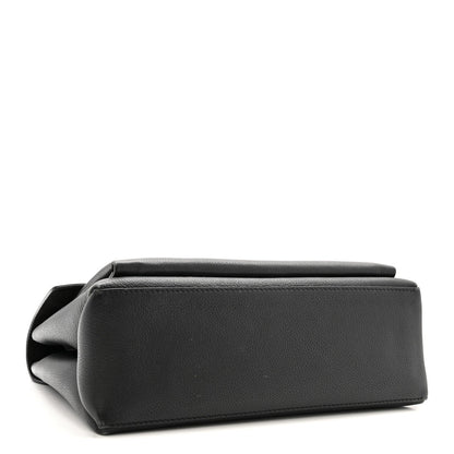 Soft Calfskin My Lockme Top Handle Black