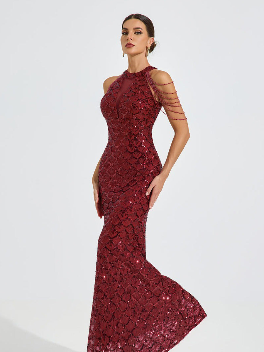 Isabella Luxe Sequin Maxi Dress
