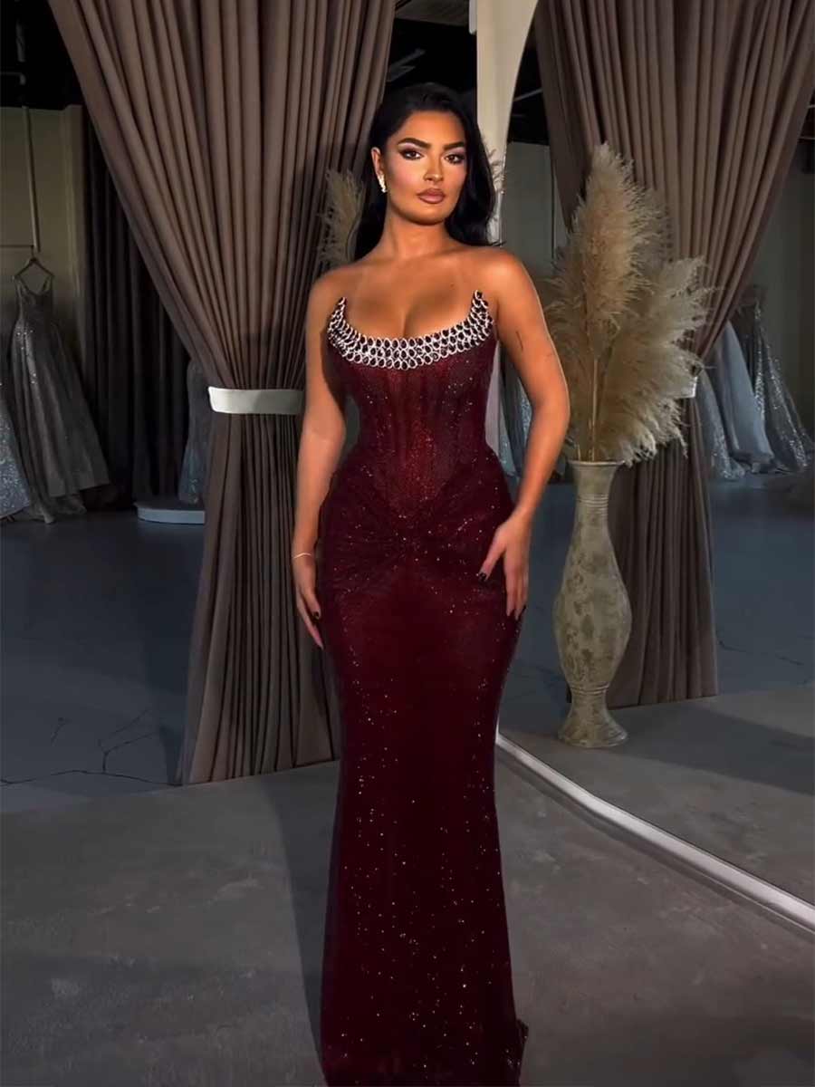 Seraphina Luxurious Sequined Maxi Dress