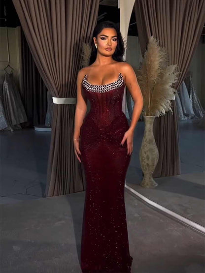 Seraphina Luxurious Sequined Maxi Dress