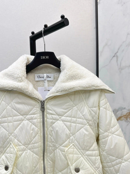 DIOR 25S COTTON JACKET WITH SHEARLING LINING 595