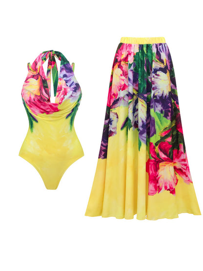 Phoebe Floral Tie-Up Swimsuit Set