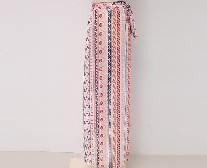 New Bohemia Printing Chiffon Split-Side Cover-Up Beach Skirt