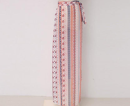 New Bohemia Printing Chiffon Split-Side Cover-Up Beach Skirt