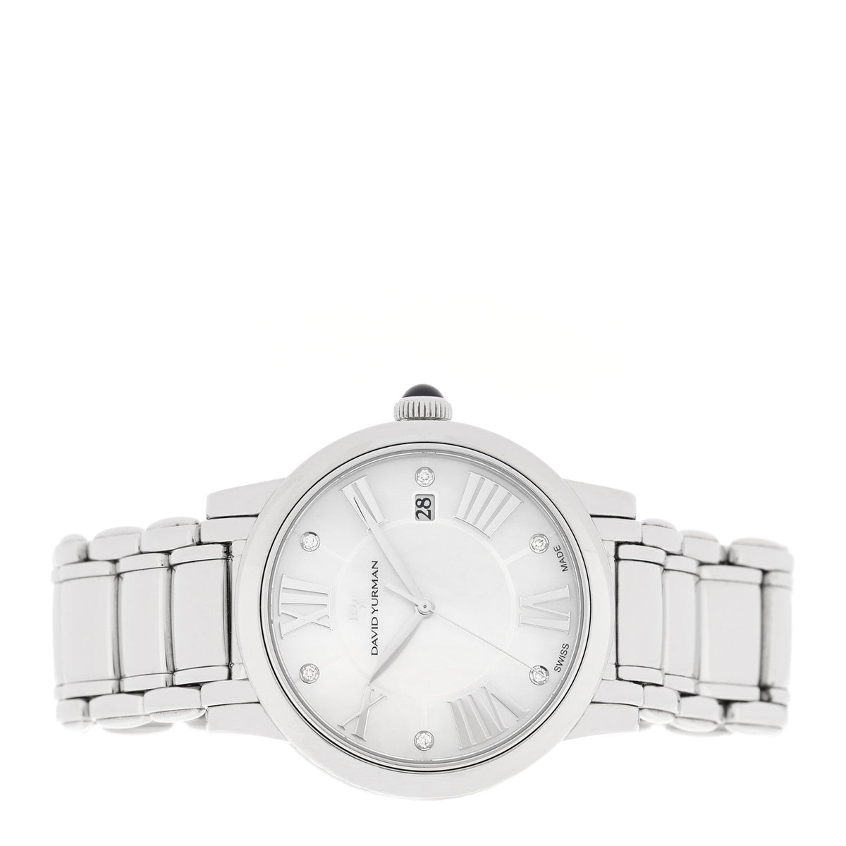 Stainless Steel Diamond Mother of Pearl 38mm Classic Quartz Watch