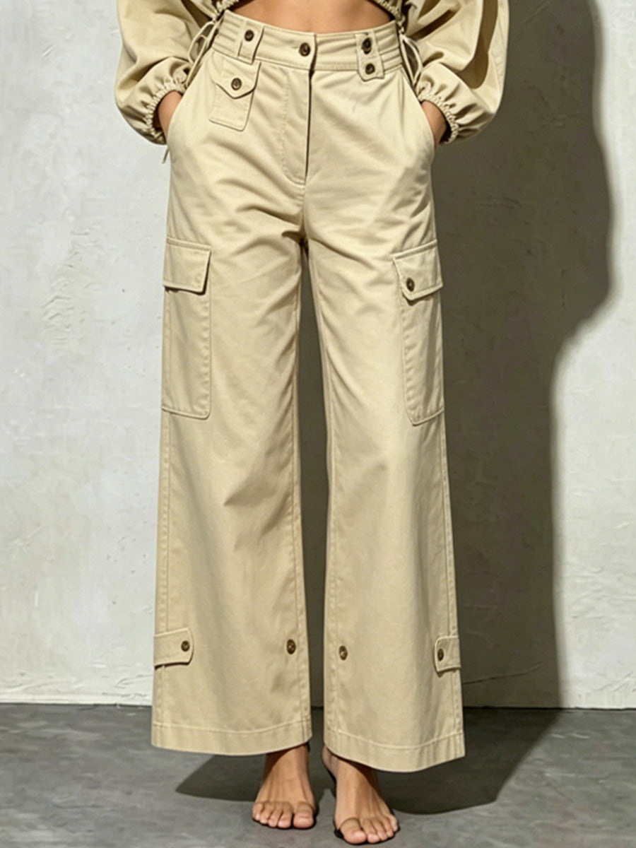 Mara Wide-Leg Cargo Pants
