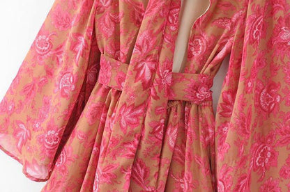 Summer New Backless Flared Sleeve Lace Print Jumpsuit