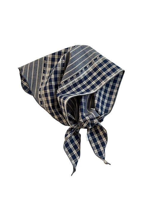 Haila - Striped &amp; Plaid Triangle Head Scarf - Vintage &amp; Classic