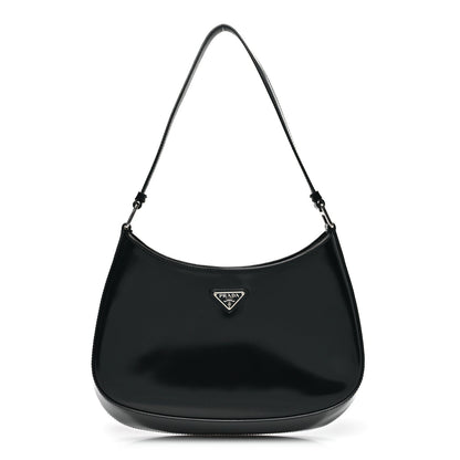 Spazzolato Cleo Shoulder Bag Black