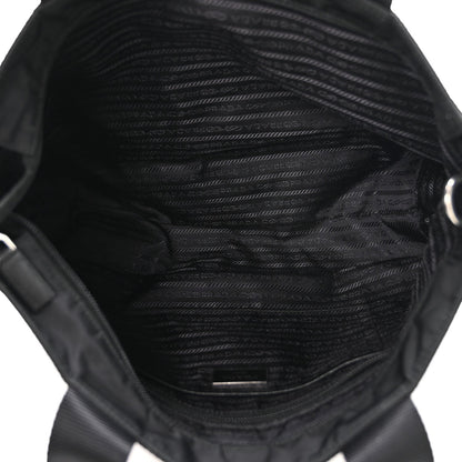 Nylon Vela East West Shopper Tote Black