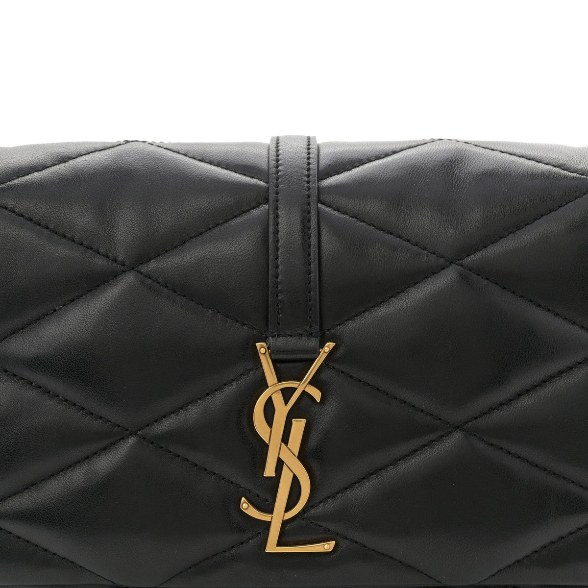 Lambskin Quilted Le 57 Diamond Shoulder Bag Black