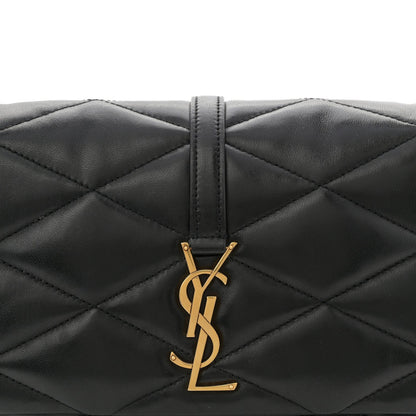 Lambskin Quilted Le 57 Diamond Shoulder Bag Black