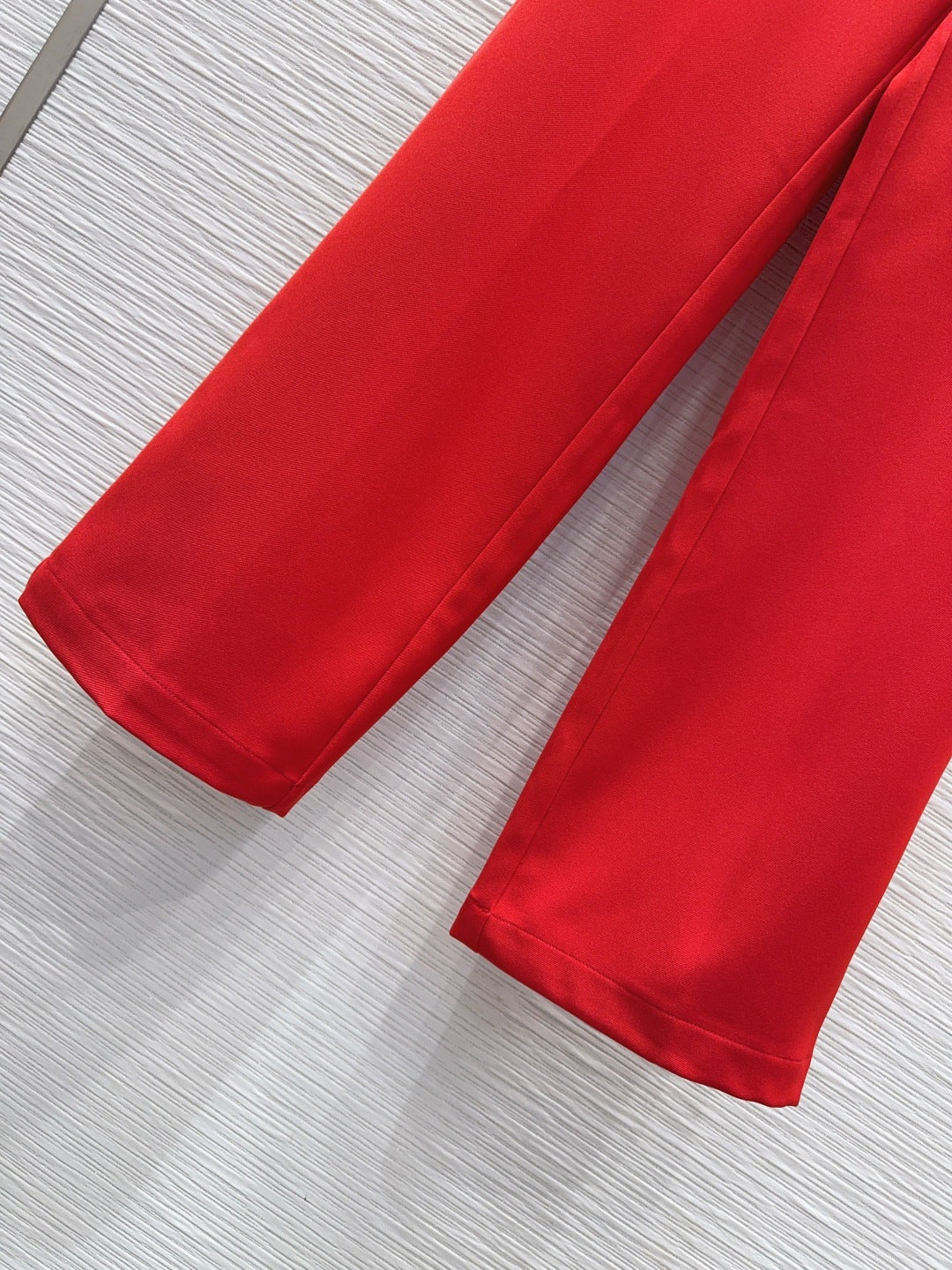 GG Crêpe Elegant Trousers With Double G Button Red Wool 346705