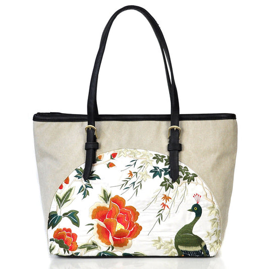 Embroidered Shoulder Bag Flower Embroidery Bags
