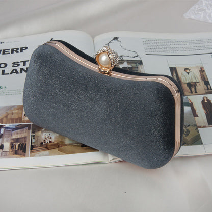 Velvet Evening Clutch Bag Elegant Retro Party Handbag