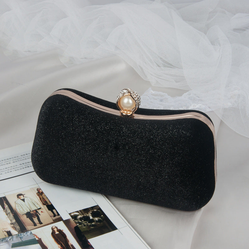 Velvet Evening Clutch Bag Elegant Retro Party Handbag
