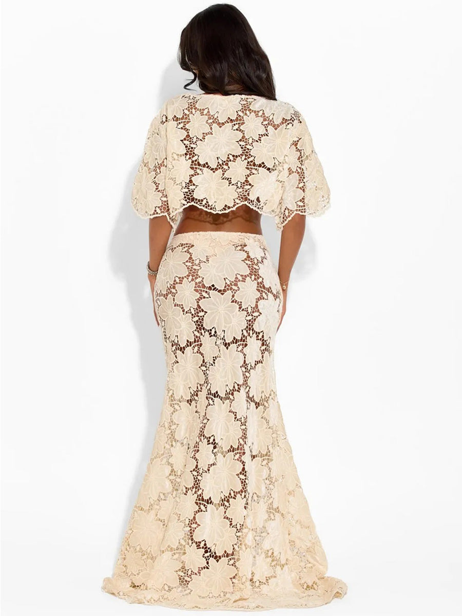 Seraphina Floral Lace Two-Piece Set