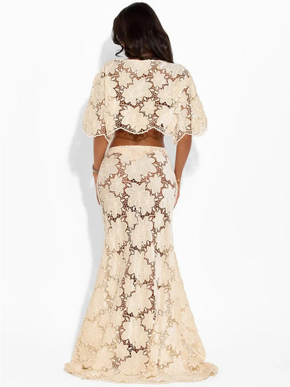 Seraphina Floral Lace Two-Piece Set