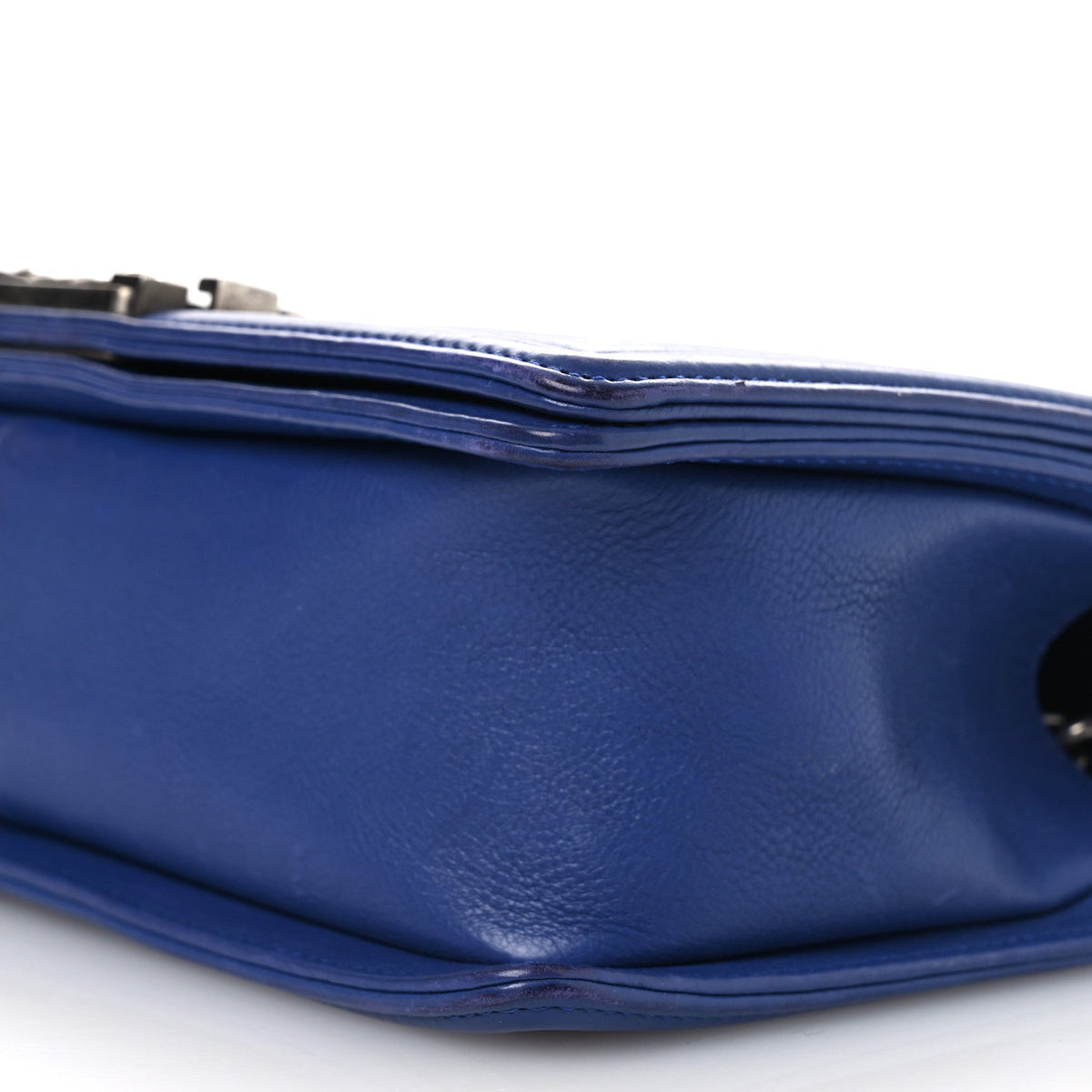 Calfskin Quilted Medium Boy Flap Blue