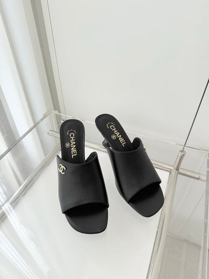 Chanel 26 Sandal 70 Black in Lambskin 597364