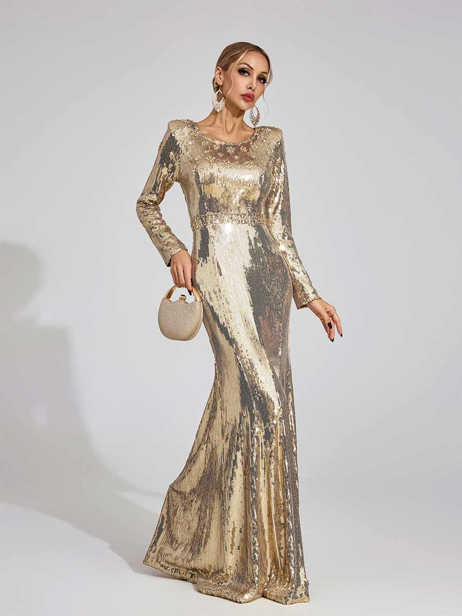 Alora Sequined Maxi Dress