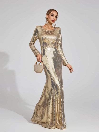 Alora Sequined Maxi Dress